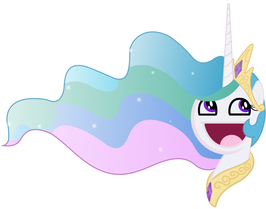 Princess Celestia Smiley - Princess Smileys (900x703)