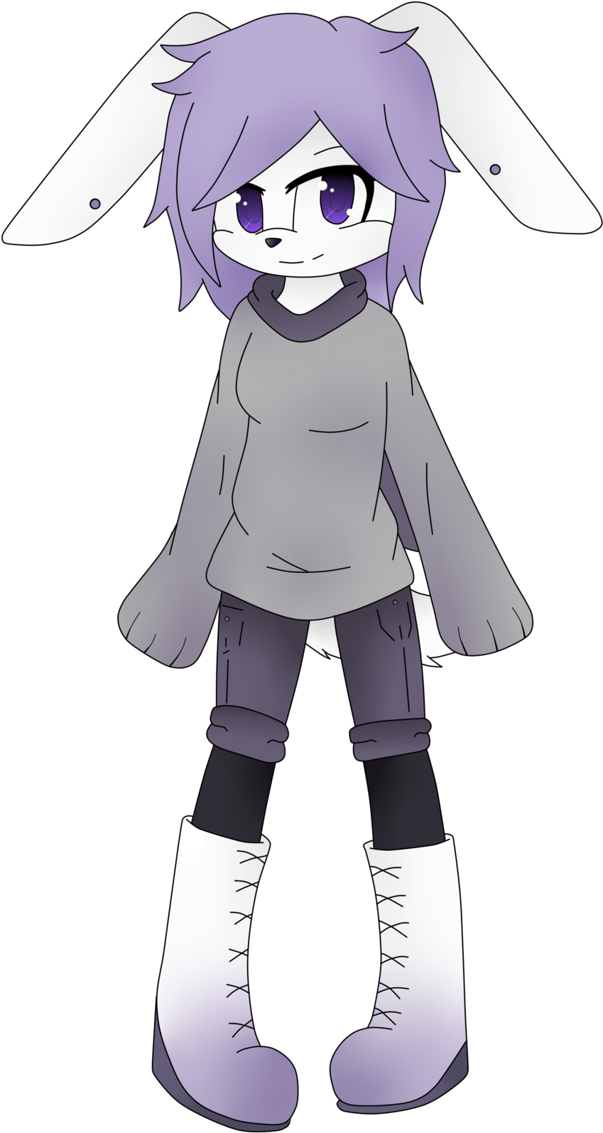 Harumi The Rabbit By Elsathefox Harumi The Rabbit By - Cartoon (1024x1700)