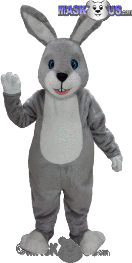 Grey Bunny Mascot Costume T0220 Is Part Of Our Animal - Grey Bunny Lightweight Mascot Costume (280x535)