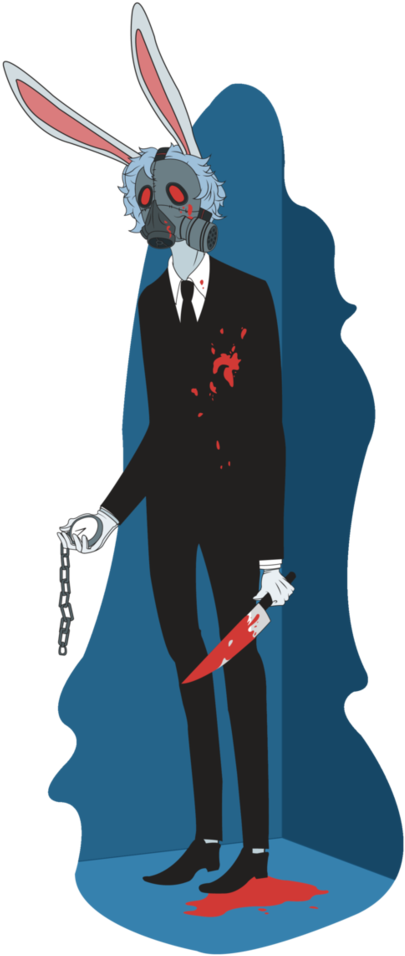 Gasmask Rabbit By Anjohinc - Illustration (752x1063)