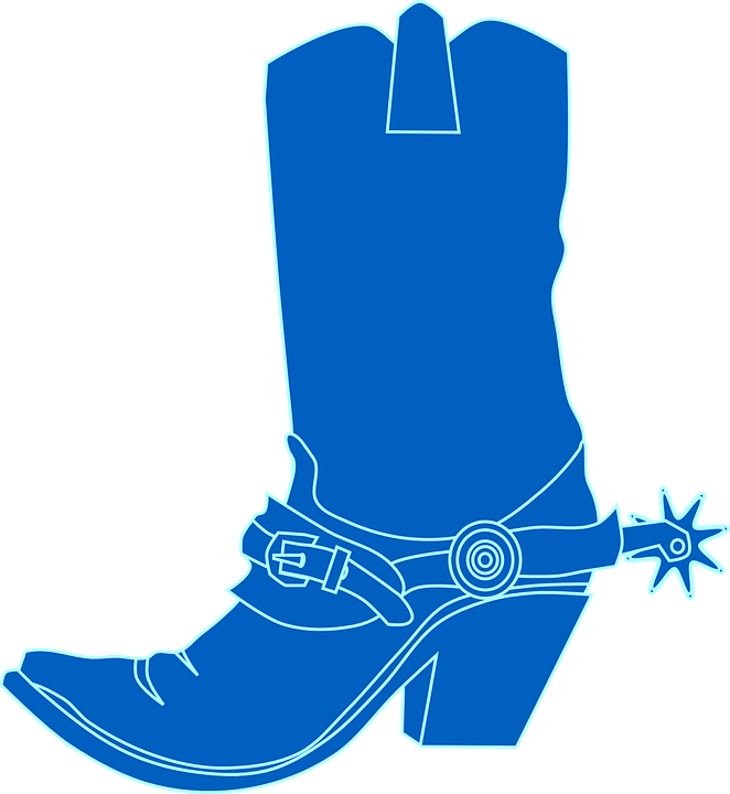 Cartoon Cowboy Boot 1, Buy Clip Art - Blue Boot Clip Art (662x720)