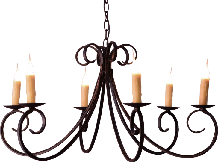 Iron Chandeliers - Gothic Chandelier Transparent Png (728x541)