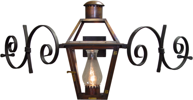 Beautiful French Quarter On Circle Mustache Bracket - Bevolo (640x420)