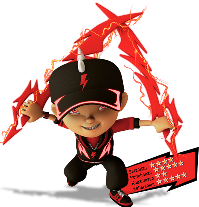 Storm Clipart Petir - Boboiboy Gempa Halilintar Dan Taufan (650x680)