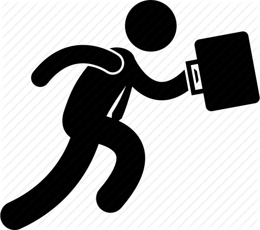 Running Man Icon Stock Vector - Man Rushing Icon - (512x453) Png ...