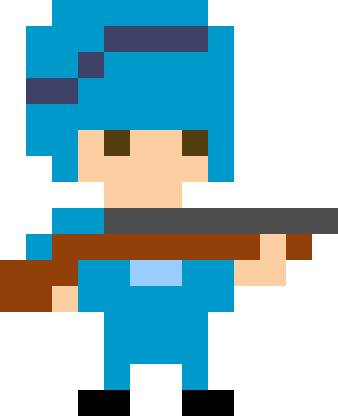 Boom Beach Rifleman Pixel Art - Minecraft (338x416)