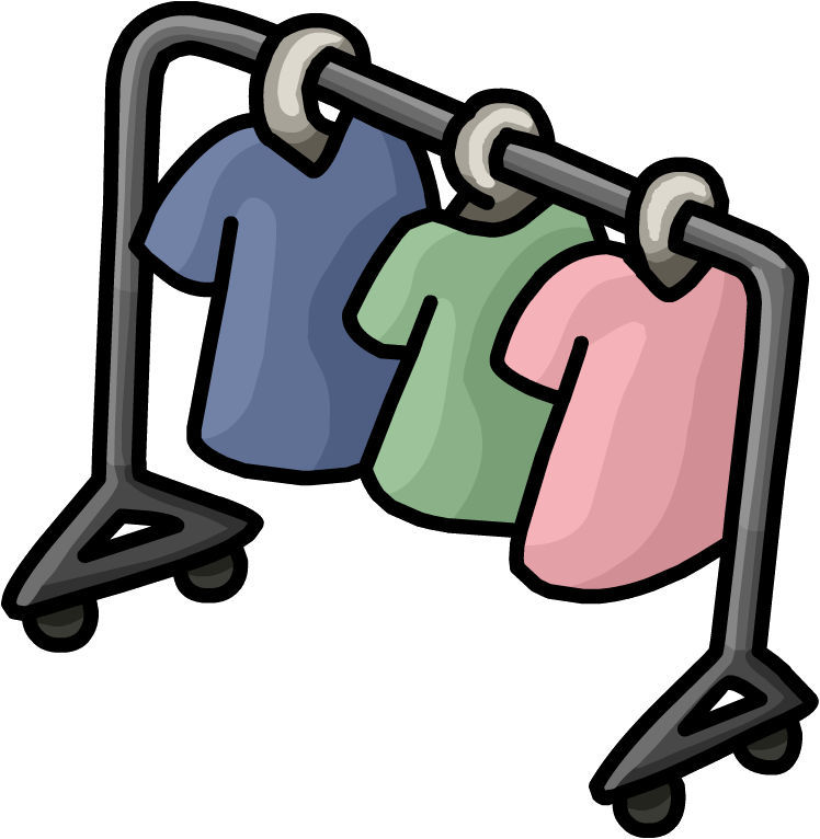 Cartoon Clothes Rack - Cartoon Rack Of Clothes (748x766)