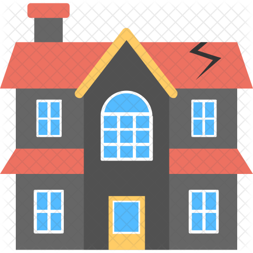 Haunted House Icon - Halloween (512x512)