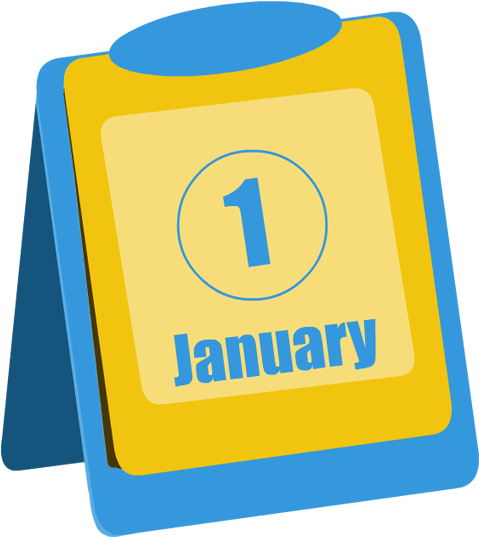 Date Clipart January Calendar - Months Of The Year (600x630)