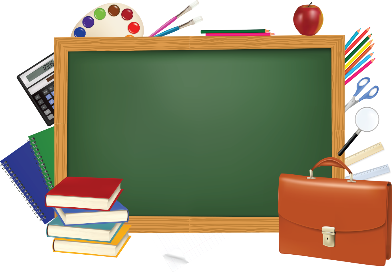 School Desktop Wallpaper Education Clip Art - Blackboard Png (1373x955)