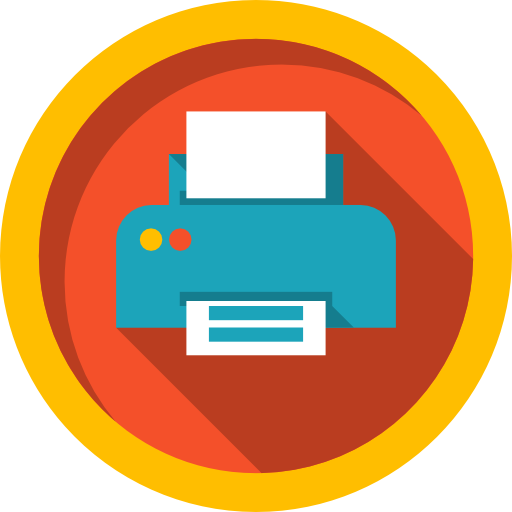 Paper Printing Computer Icons Printer Clip Art - Printer Icon Png Round (512x512)