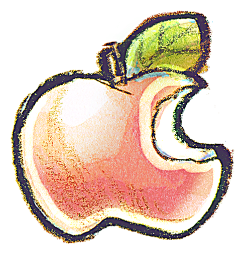 Crayon Drawing Clip Art - Apple Drawing Png (512x512)