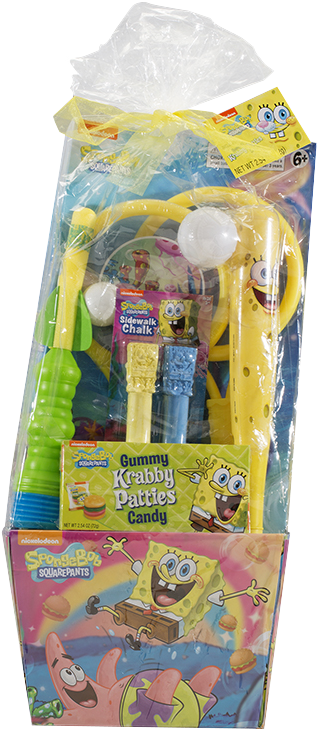 Are You Ready For This Easter Basket It's Sure To Be - Spongebob Squarepants Candy And Toy Filled Deluxe Easter (382x750)