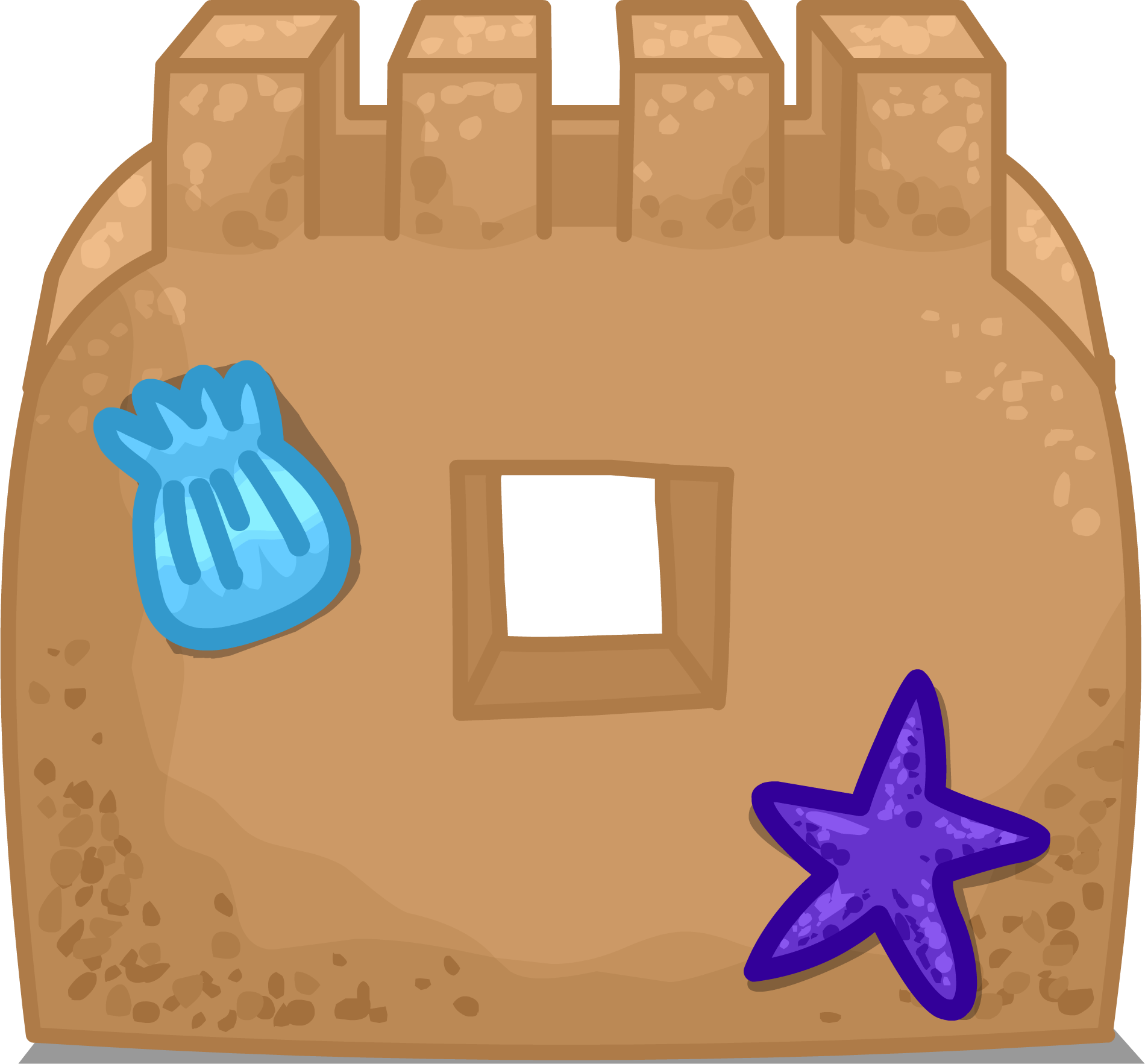 Sand Castle Wall Sprite 001 - Club Penguin Sand Wall (1900x1765)