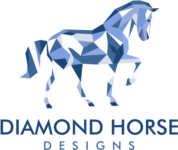 Logo Design By Patricio For This Project - Blue Horse Logo (1200x1000)