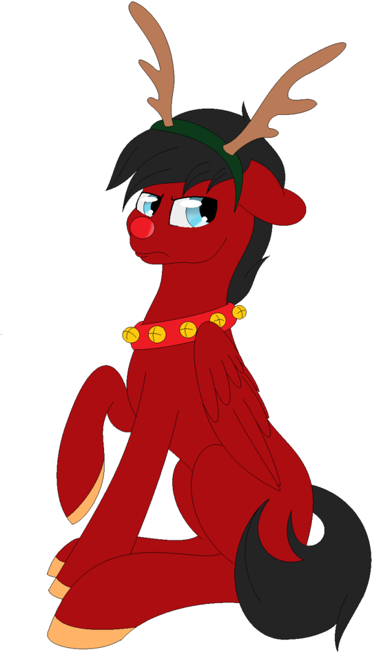 Hawk The Red-nosed Reindeer By Skyraheartsong - Cartoon (600x968)