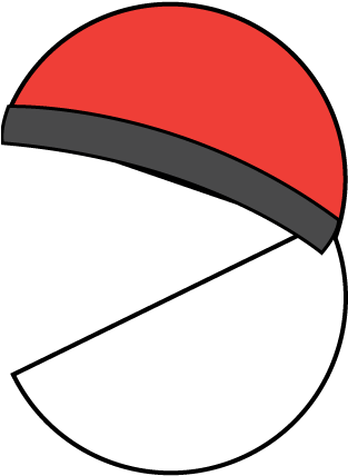 Pokeball Clipart Differnet - Open Pokemon Ball Png (315x443)