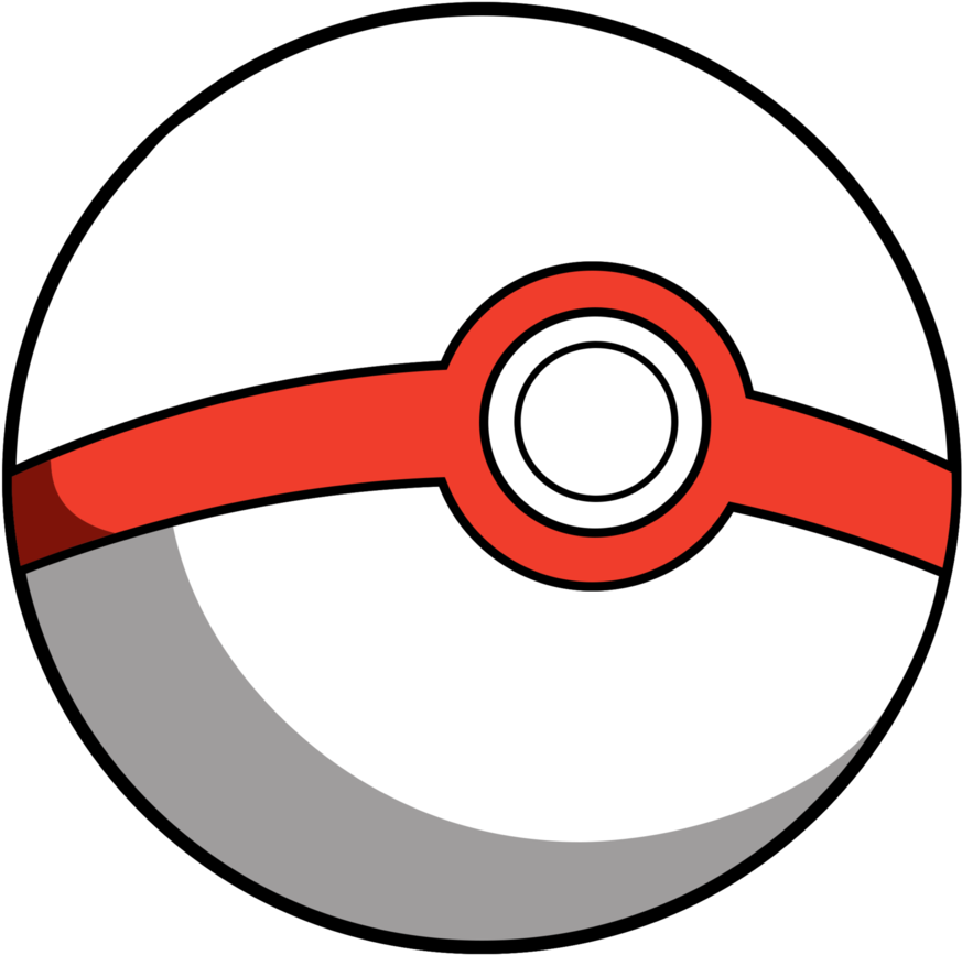 Premier Ball Vector By Greenmachine987 - White And Red Pokeball (894x894)