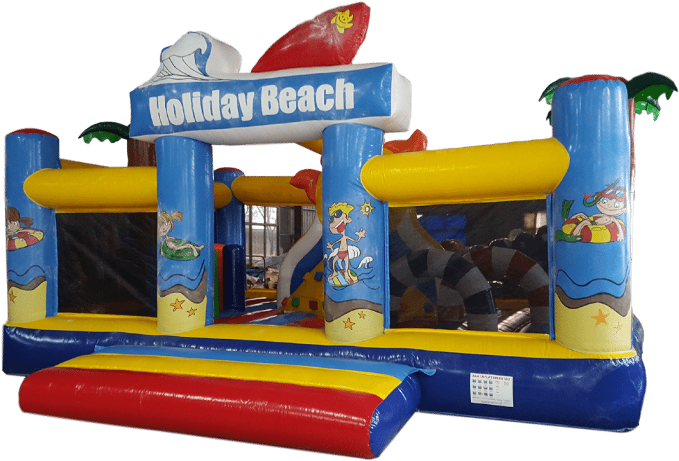 Holiday Beach Play Zone Large Bouncy Castle - Beach (1024x712)