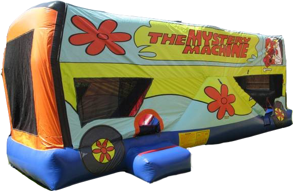 Scooby Doo Bus Jumping Castle With Slide From Showtime - Inflatable (600x450)