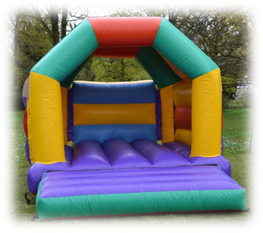 Purple & Yellow Plain Castle - Inflatable (373x330)