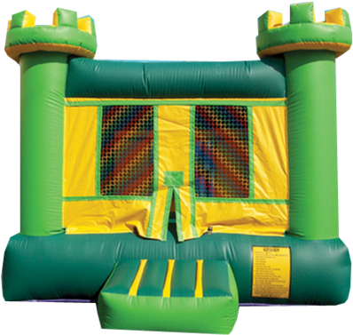 Green & Yellow Castle Bounce House - Inflatable (480x471)