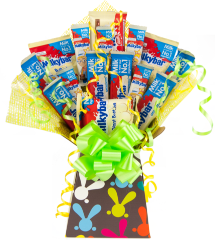 Milkybar Easter Edition Chocolate Bouquet Tree Explosion - Gift Basket (429x480)