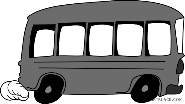 Church Bus Transportation Free Black White Clipart - Bus Clip Art (600x339)