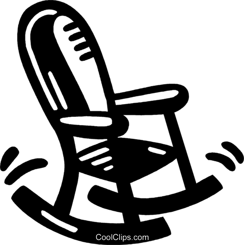 Rocking Chair Royalty Free Vector Clip Art Illustration - Rocking Chair Clipart Free (479x480)