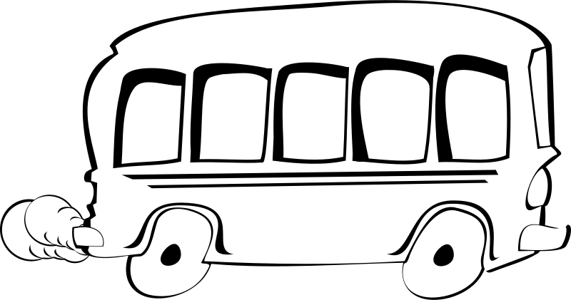 Bus Travel Information - Cartoon Bus Outline (800x421)