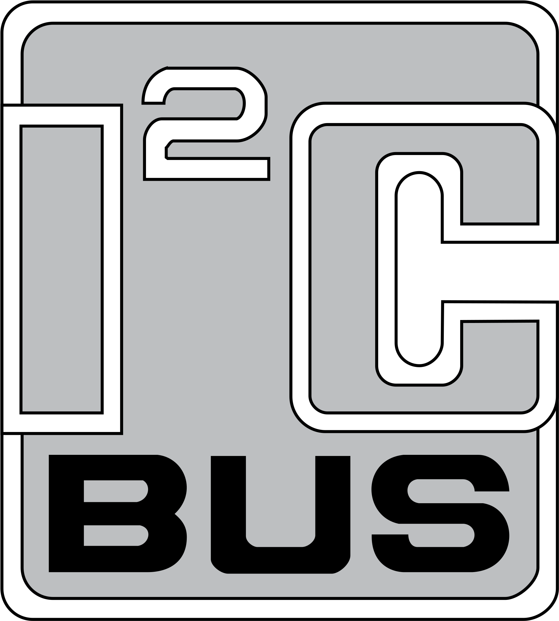 I2c Bus Logo Black And White - I2c Logo Png (2400x2400)