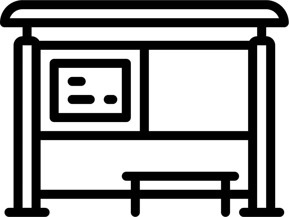 Bus Shelters - Bus Shelter Icon Png (981x736)