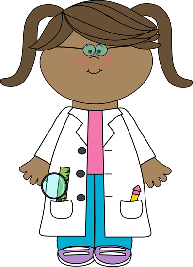 Science Clip Art - Clipart Girl (398x550)