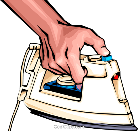 Hand Ironing Royalty Free Vector Clip Art Illustration - Ironing (480x456)