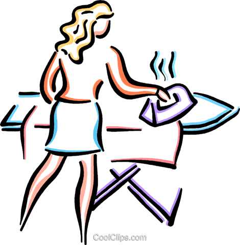 Irons Ironing Royalty Free Vector Clip Art Illustration - Iron And Ironing Board Clipart (470x480)
