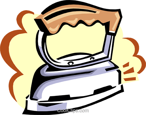 Iron Royalty Free Vector Clip Art Illustration - Dessin Fer A Repasser (480x379)