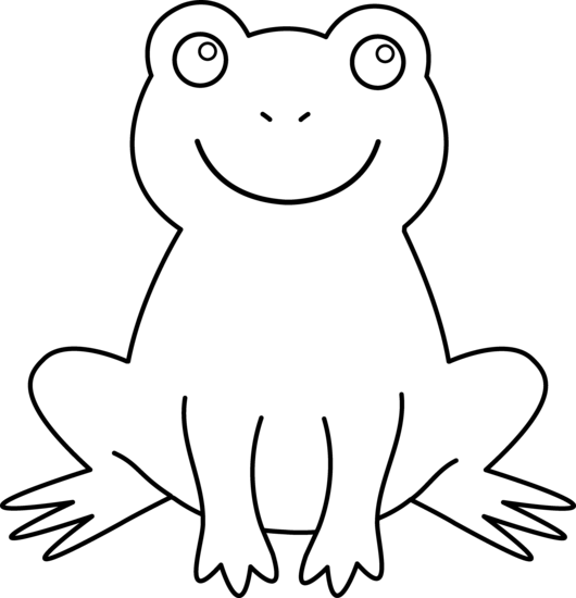 Sweet Clipart Frog - Frog Outline No Background (579x600)