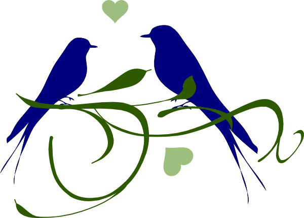Clip Art Love Birds (600x429)
