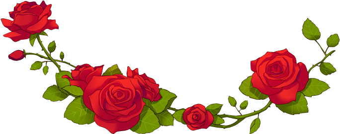 Flower Png - Garden Roses (709x289)