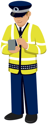 Traffice Police Writing Notes Transparent Png - 罰單 卡通 (512x512)