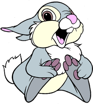 Bunny Clipart Snow White - Thumper If You Re Scared (353x379)