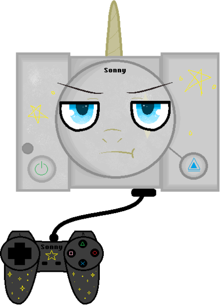 Spoppytea, Playstation, Pony, Safe, Sony, Unicorn - Game Controller (434x600)