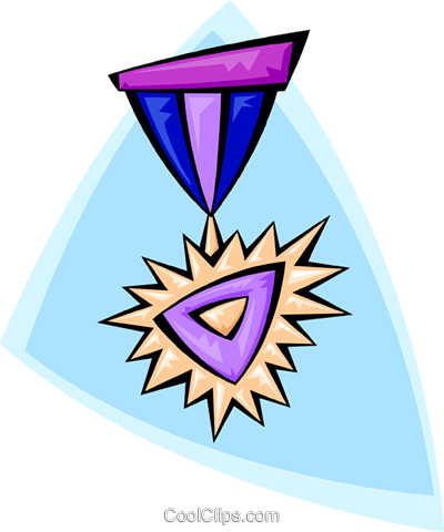 Military Medal Royalty Free Vector Clip Art Illustration - Military Medal Royalty Free Vector Clip Art Illustration (400x480)