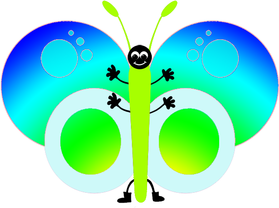 Cute Pink Cartoon Butterfly, Sweet Butterfly Image - Sweet Butterfly (591x465)