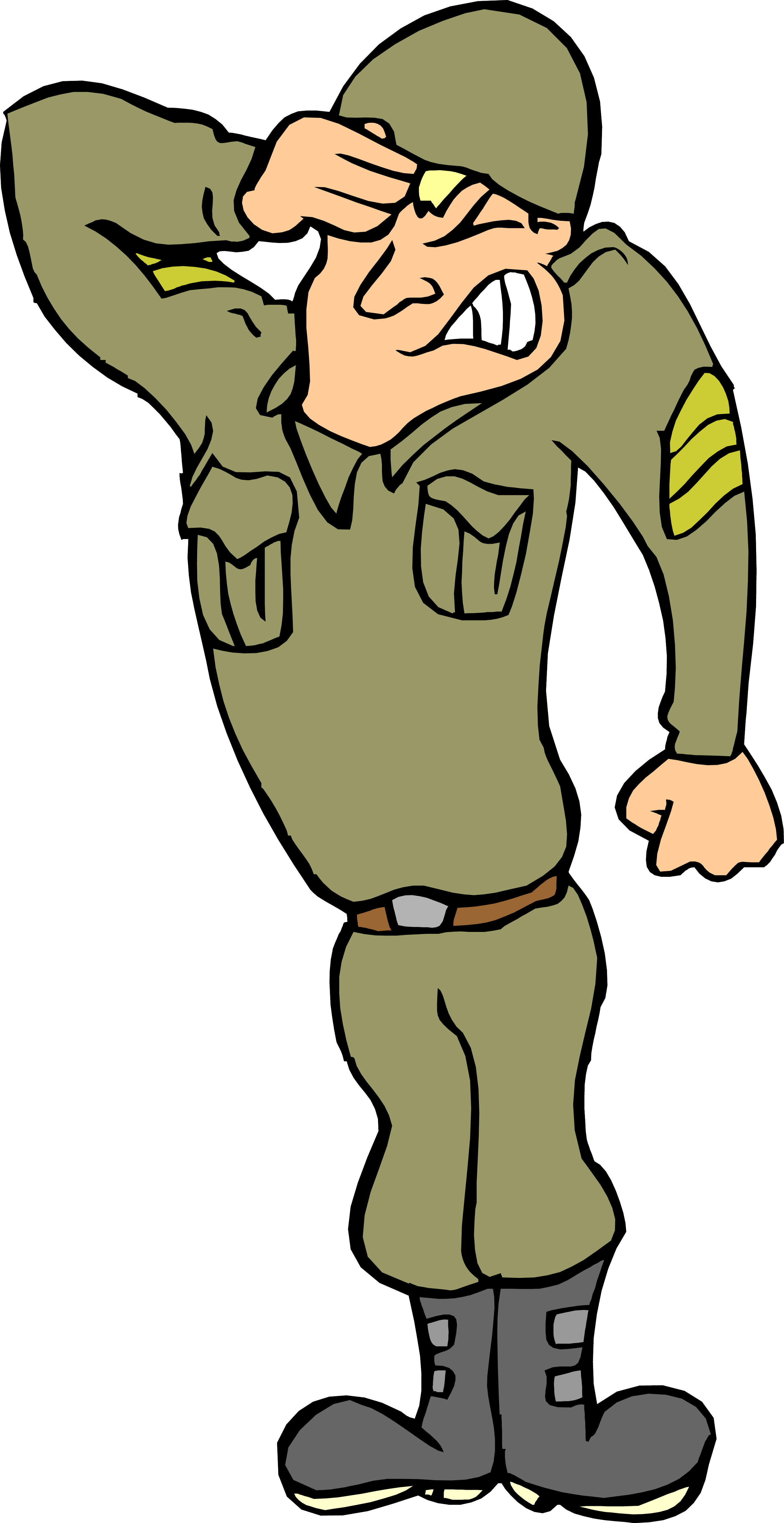Military Soldier Animation Clip Art - Geef Acht Leger (2804x5442)