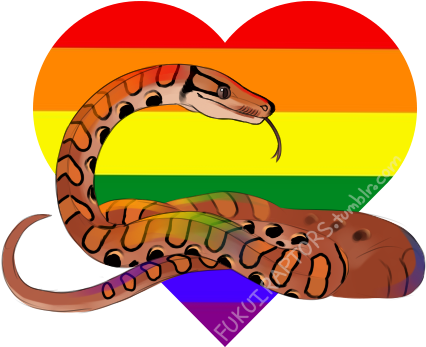 Happy Pride There's No Animal Better For Embodying - Pride Snake (437x394)
