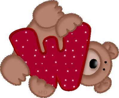 Alfabeto Estrellado Con Ositos - Alphabet (399x328)