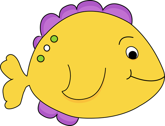 Purple Cartoon Fish Clipart - Fish Clipart (550x420)