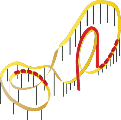 Roller Coaster Colorful Png Png Images - Roller Coaster Symbols (400x396)