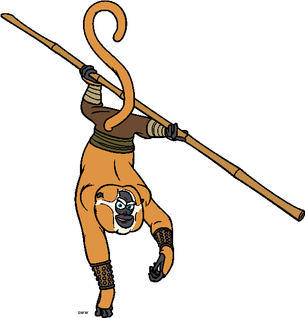 Monkey - Clipart For Kung Fu Panda (613x633)